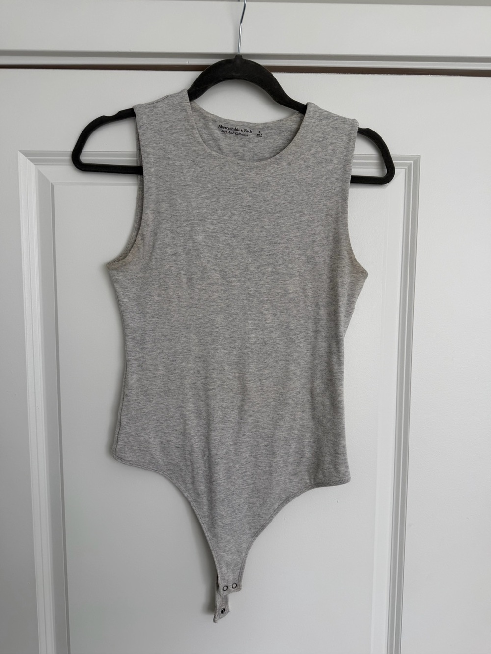Abercrombie Grey Soft AF Collection Snap-Button One-Piece Bodysuit